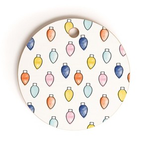 Little Arrow Design Co watercolor holiday lights Cutting Board - Deny Designs - 1 of 3