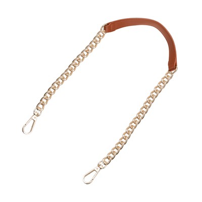 Unique Bargains Metal Corrosion-Resistant PU Leather Purse Flat Chain Strap