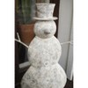 Large Metal Snowman Decor 40 Inch – Hand-Painted Finish by Kalalou - 2 of 3