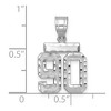 Black Bow Jewelry 14k White Gold, Varsity Collection, Small D/C Pendant, Number 90 - 2 of 3