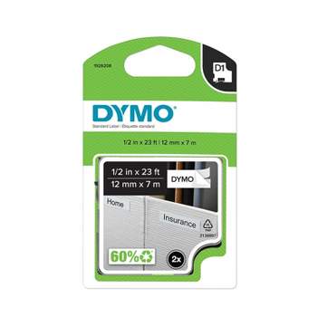 DYMO D1 1926208 Label Maker Tape 1/2W White