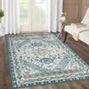 Washable Vintage Printed Rug Non Slip Low Pile Rug Soft Throw Floor Cover Foldable Indoor Carpet for Living Room Bedroom Playroom - 4 of 4