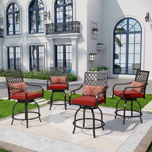 Counter height best sale swivel patio chairs