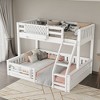 TIRAMISUBEST Twin XL/ Full XL/ Queen over Queen Size Kids Bunk Bed Frame with Pegboard Storage Box and Built-in Bookshelf - 2 of 4