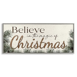 Stupell Industries Magic Of Christmas Phrase Black Framed Giclee Art - 1 of 4