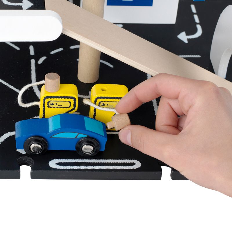 Theo Klein Michelin Car Service Mechanic Station Kids Wooden Toy Playset with 1 Play Car, Screwdriver, and Tires for Ages 3 and Up, 5 of 7