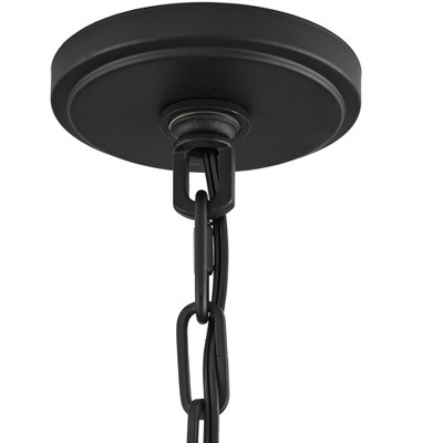 Charleston Black Metal and Clear Glass Pendant Light with Edison Bulb