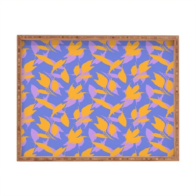 Marta Barragan Camarasa Botanical leaves simple LAV Rectangular Tray - Deny Designs