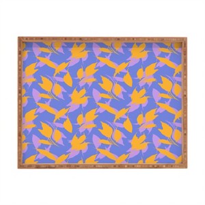Marta Barragan Camarasa Botanical leaves simple LAV Rectangular Tray - Deny Designs - 1 of 2