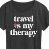 Women's - Instant Message - Travel Is My Therapy Short Sleeve Graphic T-Shirt - 2 of 4