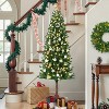 6ft Pre-Lit Slim Artificial Christmas Tree with 700Tips & 250 LED Lights, Pencil Style Xmas Tree with Twinkle & Warm White Lighting - 4 of 4