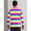 Lars Amadeus Men's Crew Neck Long Sleeves Casual Pullover Rainbow Striped T-Shirt - 3 of 4