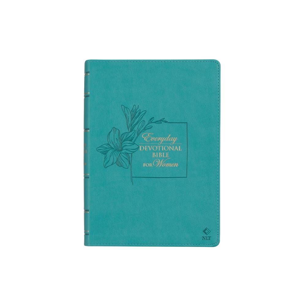 Devotional Bible NLT for Women (Faux Leather, Teal) - (Leather Bound)