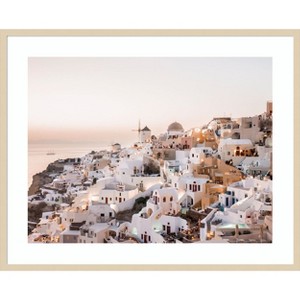 Amanti Art Oia Sunset Dreams Santorini by Bella Eve Wood Framed Wall Art Print - 1 of 4