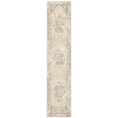 Oriental Weavers Andorra 303D0 Beige/ Ivory Indoor Area Rug - 2'6" x 12'
