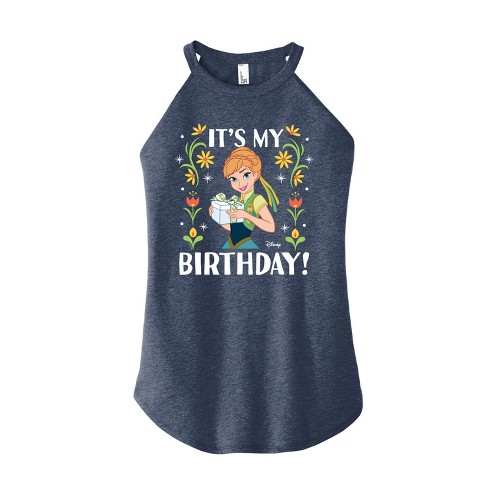 Women's - Disney - Anna It's My Birthday Graphic High Neck Tank - image 1 of 2