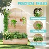 TOAOTBNBO Metal Raised Garden Bed with Trellis and Wheels, Metal Planter Box with Trellis, Garden Box for Climbing Plants, Flower - 3 of 4
