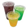 Karat PET Lids, X Straw Hole, Fits 8 oz to 10 oz Cold Cups, Plastic, Clear, 1,000/Carton - 4 of 4
