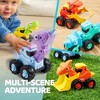 Joyfy Baby Car Toys for 1 2 3 Years Old Boys Girls, 4Pcs Dinosaur Truck Toys for Toddlers, Birthday Gift for Kids - 2 of 4