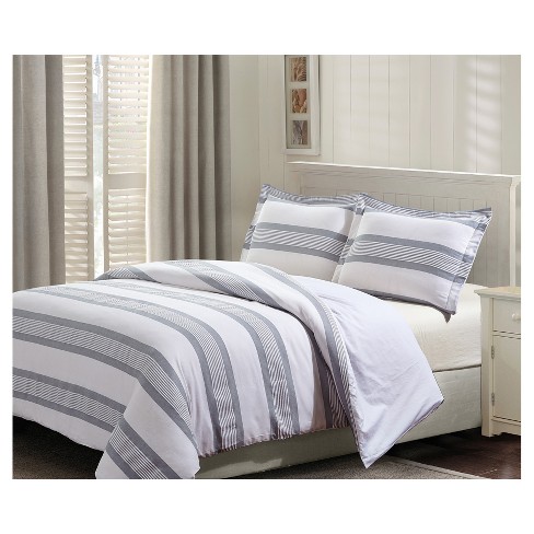 Blue Stripe Hudson Duvet Cover Set 3pc Style Quarters Target