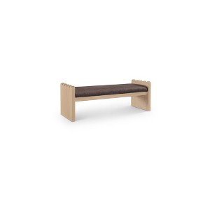 Meridian Furniture,Sonia Velour Fur Fabric Bench - 1 of 4