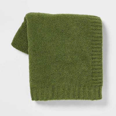 Cozy Knit Throw Blanket Green - Threshold™