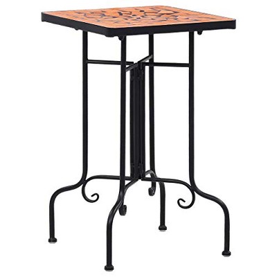 vidaXL Mosaic Side Table, Terracotta, Ceramic