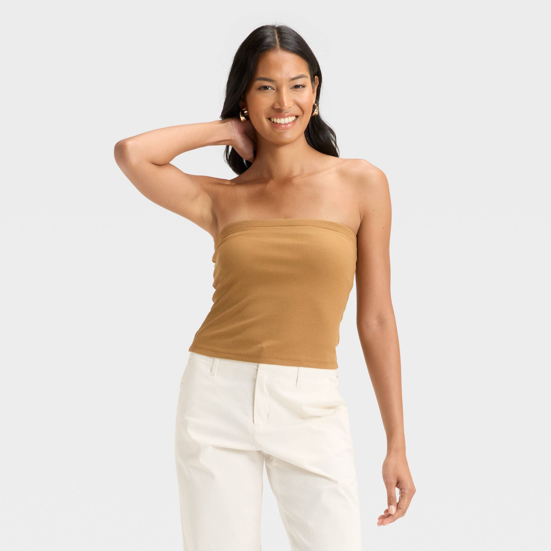 Women's Tube Top - A New Day™ Brown M