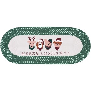 Braided Christmas Poster BRP108 Machine Washable Hand Woven Indoor Rugs - Safavieh - 1 of 3