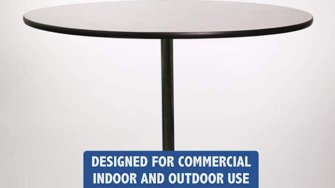 Flash Furniture 36'' Round Wood Cocktail Table with 30'' and 42'' Columns, 2 of 14, play video