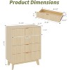 2PCS 4 Drawer Dressers, Modern Fluted Closet Dressers Chest of Drawers, Wood Storage Dresser Chest of Drawers Organizer for Bedroom Living Room - 2 of 4