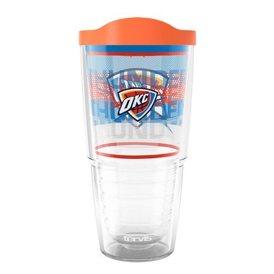 Simple Modern Officially Licensed NBA Oklahoma City Thunder Drinkware   Insulated Stainless Steel Tumbler Travel Mug Oklahoma City Thunder 24oz  Tumbler Thunder Logo