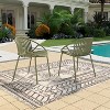 Christopher Knight Home Outdoor Modern Stackable Polypropylene and Iron Dining Chair (Set of 2) - 2 of 4
