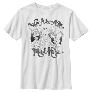 Boy's Alice in Wonderland We Are All Mad Here T-Shirt - 1 of 4