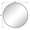 FONTOI Bathroom Vanity Mirrors, Circular Mirror, Metal Framed Mirror, Dressing Mirror for Bathroom Living Room Bedroom, Black, 27.95"*0.98"*27.95" - 3 of 4