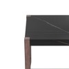 ChicFurnit Dining Sets Counter Height Faux Marble Table with Upholstered Chairs for Modern Spaces, Black Beige, 51.25"*31.5"*5.1" - 4 of 4
