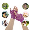 Unique Bargains Women's Half Finger Thin Sunblock Fingerless Gloves 1 Pair - 4 of 4