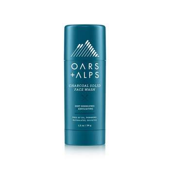OARS + ALPS Men's Natural Daily Exfoliating Power Cleansing Charcoal Face Wash - 1.4oz