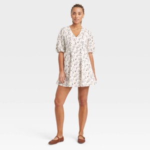 Women's Bell Elbow Sleeve Mini A-Line Dress - Universal Thread™ - 1 of 3