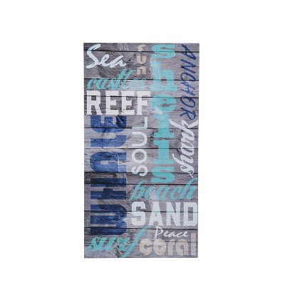 Beachcombers Nautical Reflection Wall Plaque Wall Hanging Decor Decoration Hanging Composite Sign Home Decor With Sayings 10 x 0.35 x 18.8 Inches.