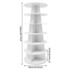 YIYIBYUS Rotating Shoe Rack Spinning Shoe Storage Organizer, White - 3 of 4
