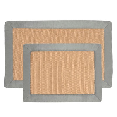2pc Solid Bath Mat Set Tan/Silver - Yorkshire Home