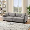 SKRAN Corduroy Fabric Convertible Sofa - Multifunctional Furniture with Two Throw Pillows for Living Rooms & Versatile Spaces - 4 of 4
