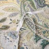 100 Cotton 3pcs Duvet Cover Sets, Beige with Green, Reversible Botanical Comforter Cover with Button Closure King, Paisley - 4 of 4