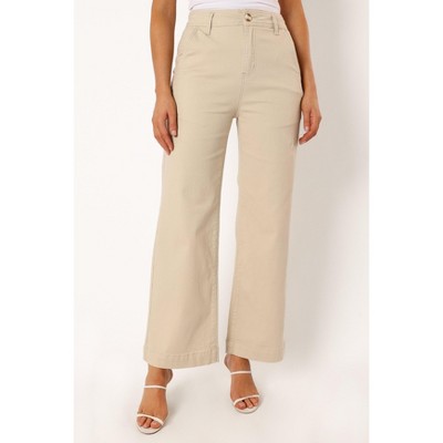 Petal And Pup Womens Wide Leg Pant Beige 8 Target