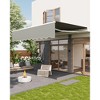 Manual Retractable Awning, Waterproof Sun Shade Patio Awning, Heavy Duty Aluminum Frame, 280g Polyester Fabric, Adjustable Roll Out Awning - 2 of 4