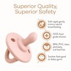 Pacifier 4 pack Soother for Newborns 100% Food Grade Soft Silicone by Comfy Cubs - 3 of 4