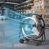 Tangkula 24 Inch Industrial Drum Fan w/ 360 Degree Adjustable Tilt & 2 Wheels for Warehouse - 2 of 4
