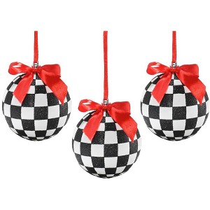 Ornativity Black and White Ornaments - 12 Pack - 1 of 4