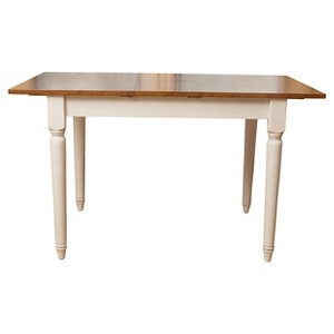 Clearwater Drop Leaf Dining Table Dark Oak/White - Christopher Knight Home: Rustic Butterfly Leaf, Seats 6 - 1 of 4